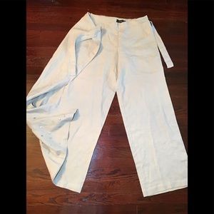 Creton 100% linen wrap pants size 36